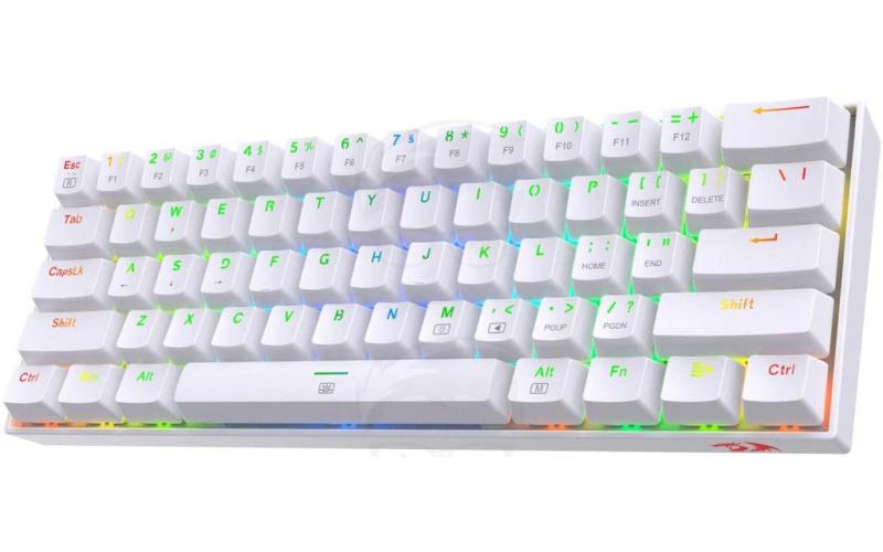Redragon K630 Dragonborn 60% Wired RGB Gaming Keyboard - Black\\White